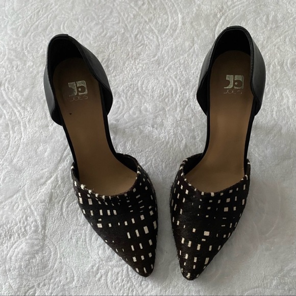 Joe’s Jean Speckled Calf Hair Pointed Toe Heels - Picture 3 of 11